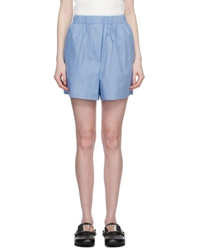Frankies Low Waist Long Length Denim Shorts - Blue Fields