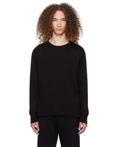 Les Tien Rolled Neck Long Sleeve T-shirt - Black