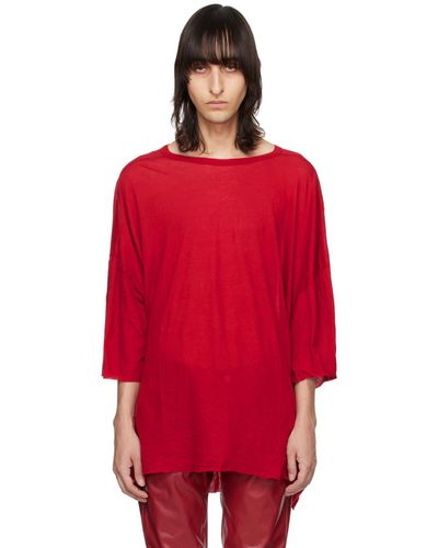 Rick Owens レッド Tommy Tシャツ