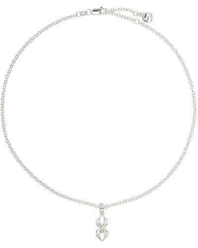 Stolen Girlfriends Club Micro Spider Necklace - White