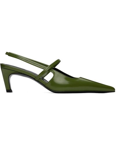 Totême 'The Sharp Slingback' Heels - Green