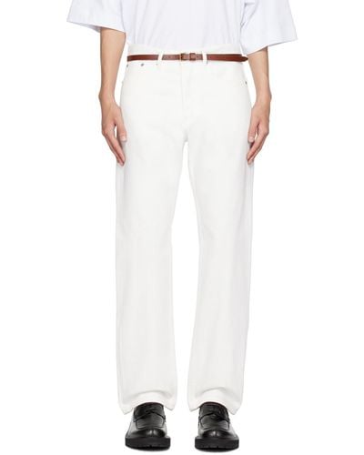 Dries Van Noten Off-white Five-pocket Jeans