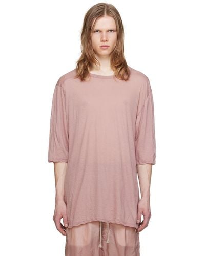 Rick Owens Tommy Tシャツ - ピンク