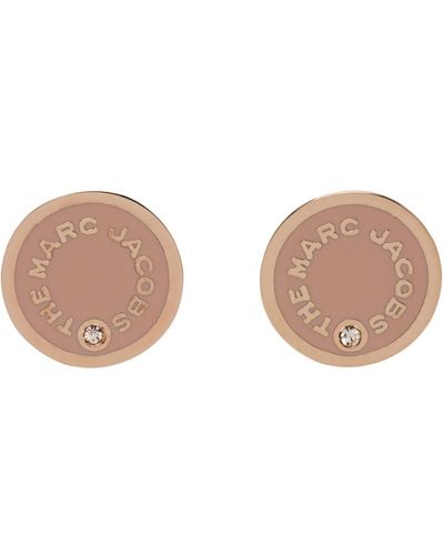 Marc Jacobs Boucles d'oreilles de style médaillon doré rose - Noir