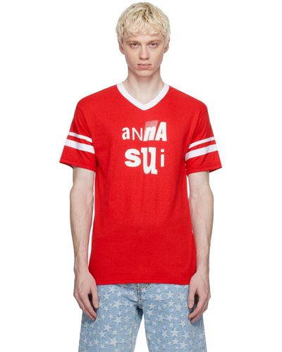 Anna Sui T-shirt rouge exclusif à ssense
