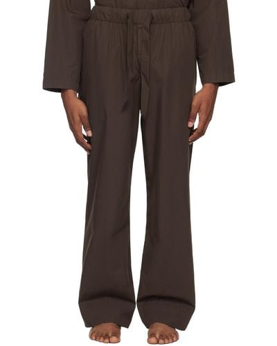 Tekla Drawstring Pajama Pants - Brown