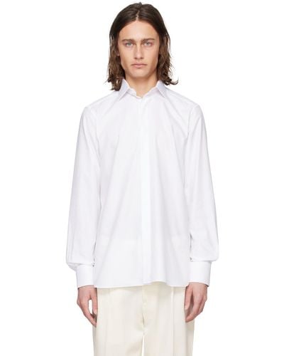 Zegna Spread Collar Shirt - White