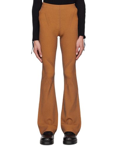 Dion Lee Orange Angled Rib Lounge Trousers - Multicolour