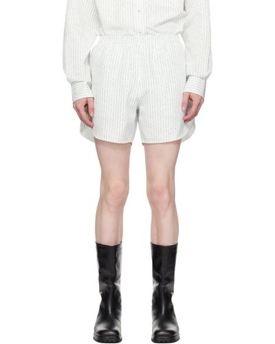 RECTO. Off- Stripe Shorts - White