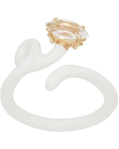 Bea Bongiasca Baby Vine Tendril Ring - White