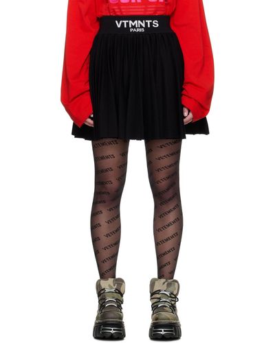 VTMNTS Mini-jupe noire en tricot - Rouge