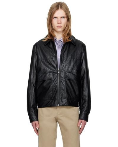 A.P.C. . Black Bob Faux-leather Jacket