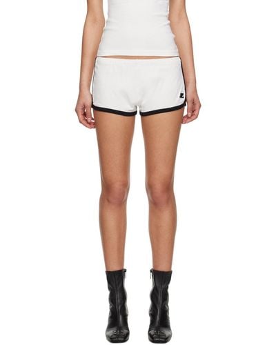 Courreges White Contrast Shorts - Black