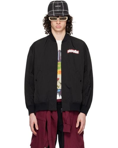 Undercover 'Propaganda Laboratories' Bomber Jacket - Black