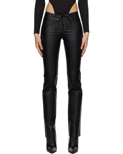 Miaou Element Faux-leather Pants - Black