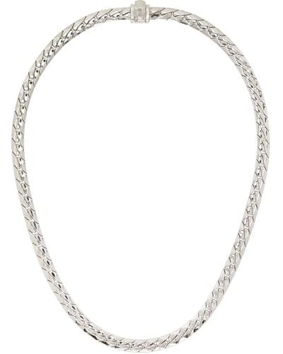 Emanuele Bicocchi Ssense Exclusive Herringbone Chain Necklace - White