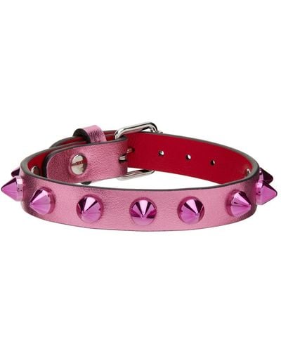 Christian Louboutin Pink Loubilink Bracelet - Red