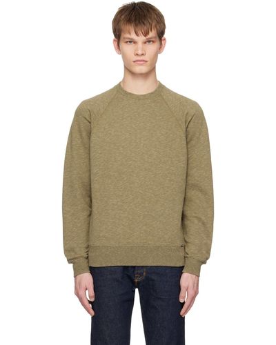 Tom Ford Khaki Crewneck Sweatshirt - Natural