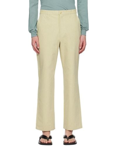 AURALEE Garment-Washed Pants - Multicolor