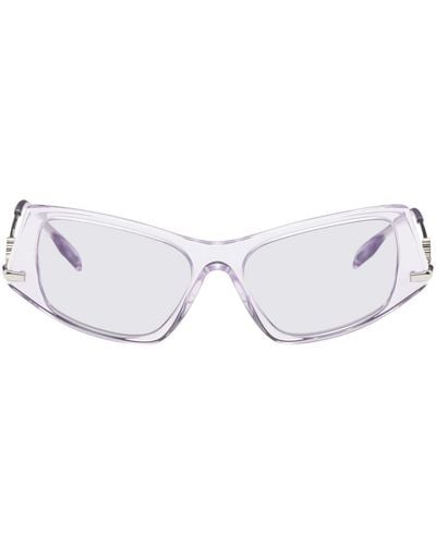 Burberry Purple Geometric Cat-eye Acetate Sunglasses - Black