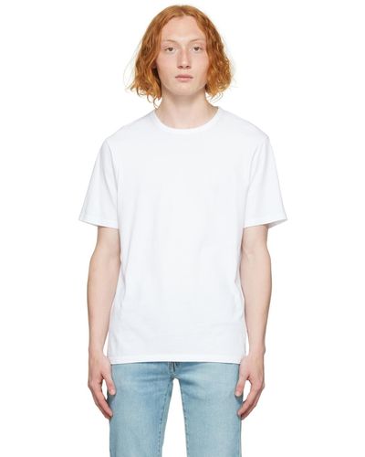 Vince T-shirt teint en plongée blanc
