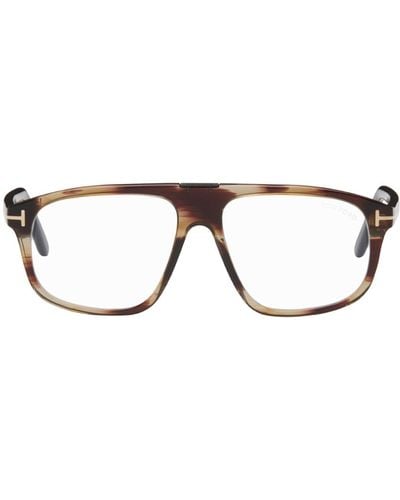 Tom Ford Burgundy Square Glasses - Black