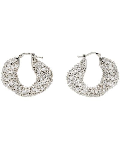Jil Sander Silver Aw5 Earrings - White