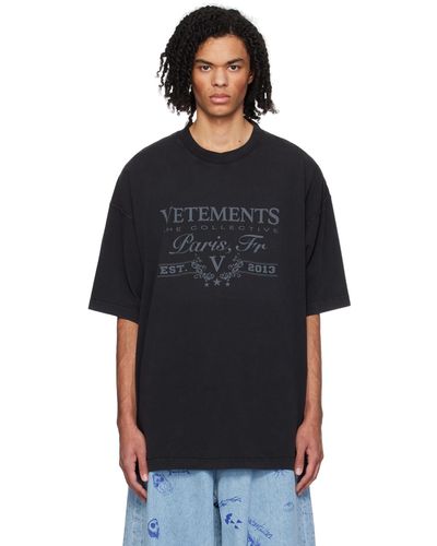 Vetements T-shirt 'paris' noir