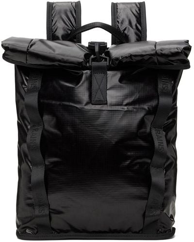 Rains Sibu Rolltop Rucksack Mini Backpack - Black