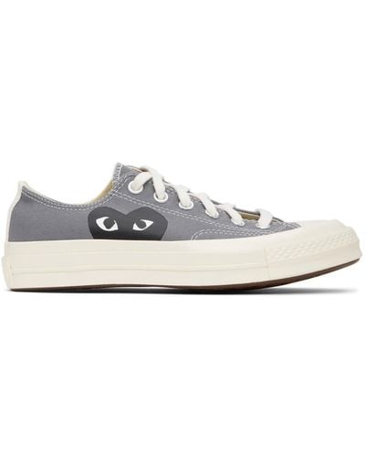 COMME DES GARÇONS PLAY Comme Des Garçons Play Converse Edition Half Heart Chuck 70 Low Trainers - Grey