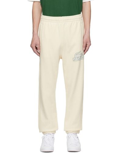 Lacoste Off-white Relaxed-fit Joggers