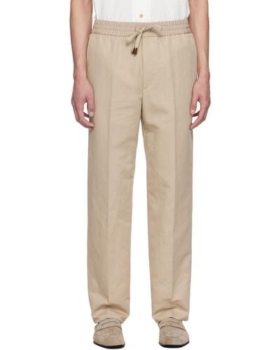 Brioni Taupe Asolo Trousers - Natural
