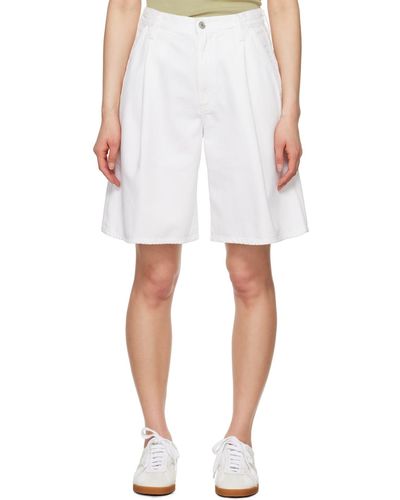 Agolde Ae Ellis Denim Shorts - White
