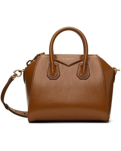 Givenchy Tan Mini Antigona Bag - Brown