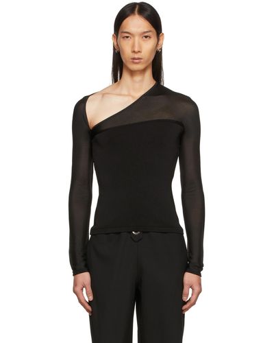 Mugler Asymmetrical Top - Black