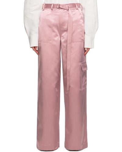 STAUD Pink Shay Trousers