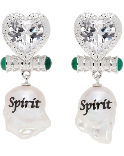 Jiwinaia 'spirit' Pearl Drop Earrings - White