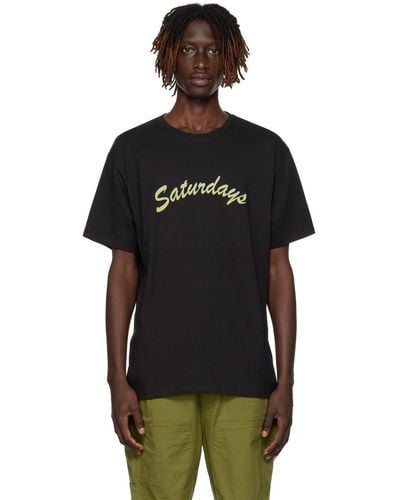 Saturdays NYC Horizon Script T-shirt - Black