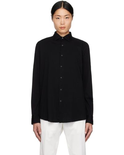 Zegna Black Buttoned Shirt
