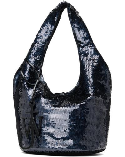 JW Anderson Mini Sequin Shopper Bag - Blue