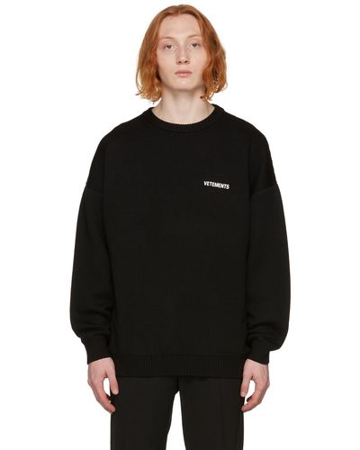 Vetements ロゴ セーター - ブラック