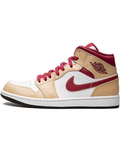 Nike Air 1 Mid "light Curry" Shoes - Red