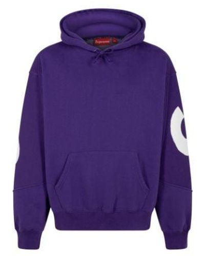 Supreme Big Logo Jacquard Hooded Sweatshirt "purple"