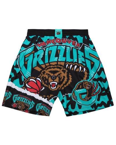 Mitchell & Ness Jumbotron 2.0 Sublimated Shorts "nba Vancouver Grizzlies" - Blue