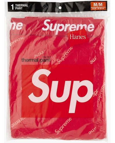 Supreme Hanes Thermal Pant "fw 20" - Red