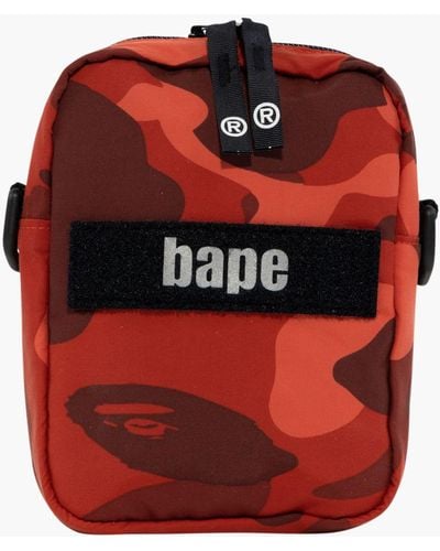 A Bathing Ape Color Camo Military Shoulder B - Red