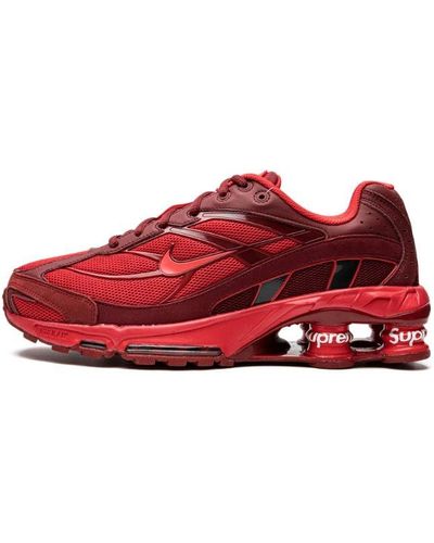 Nike supreme top red shoes