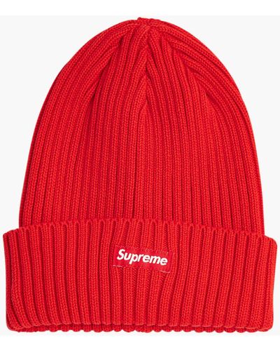 Supreme Overdyed Beanie "ss 21" - Red