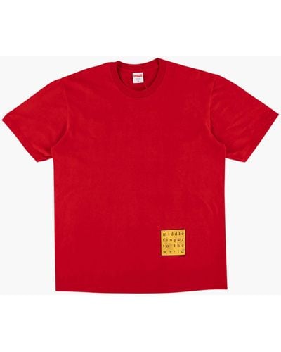 Supreme Middle Finger To The World T-shirt "ss 19" - Red