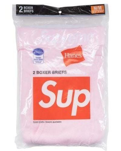 Supreme Hanes Boxer Briefs (2 Pack) "fw 21" - Black
